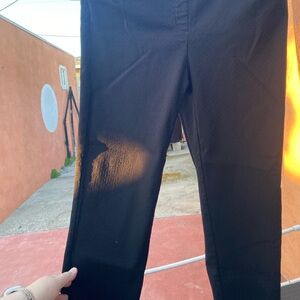 Hilary Radley black dress pants Texture material. Size Large Good stretch